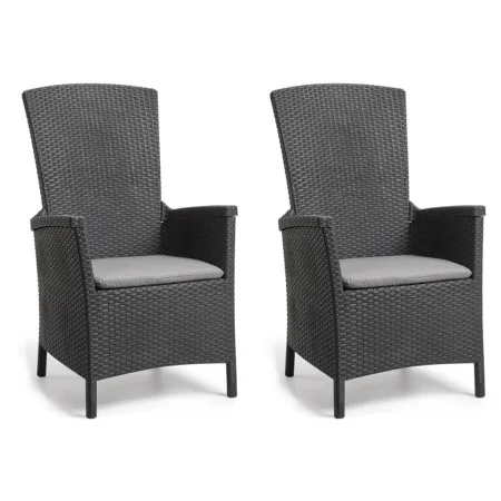 Keter Sillas de jardín reclinables Vermont 2 uds grafito by , Garden chairs - Ref: Foro24-276218, Price: 210,21 €, Discount: %