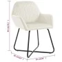 Sillas de comedor 6 unidades de terciopelo crema by , dining chairs - Ref: Foro24-277014, Price: 726,21 €, Discount: %