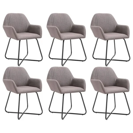 Sillas de comedor 6 unidades de tela gris taupe by , dining chairs - Ref: Foro24-277113, Price: 660,84 €, Discount: %