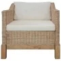Juego de sofás de 2 piezas con cojines de ratán natural by , Sofas - Ref: Foro24-278614, Price: 843,02 €, Discount: %