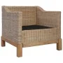 Juego de sofás de 2 piezas con cojines de ratán natural by , Sofas - Ref: Foro24-278614, Price: 843,02 €, Discount: %