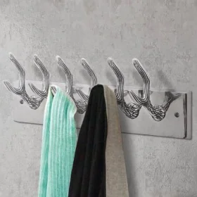 Percheros 4 unidades aluminio plateado by , Hat and coat racks - Ref: Foro24-278753, Price: 140,90 €, Discount: %