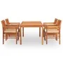 Set comedor de jardín 5 pzas y cojines madera maciza de acacia de , Conjuntos de jardín - Ref: Foro24-278897, Precio: 605,61 ...