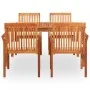 Set comedor de jardín 5 pzas y cojines madera maciza de acacia de , Conjuntos de jardín - Ref: Foro24-278897, Precio: 605,61 ...