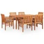 Set comedor de jardín 7 pzas y cojines madera maciza de acacia von , Gartensets - Ref: Foro24-278904, Preis: 1,00 €, Rabatt: %