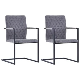 Sillas de comedor voladizas 2 uds cuero sintético gris oscuro von , Essstühle - Ref: Foro24-281679, Preis: 224,87 €, Rabatt: %