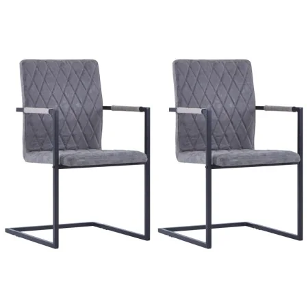 Sillas de comedor voladizas 2 uds cuero sintético gris oscuro von , Essstühle - Ref: Foro24-281679, Preis: 224,84 €, Rabatt: %