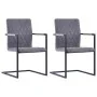 Sillas de comedor voladizas 2 uds cuero sintético gris oscuro von , Essstühle - Ref: Foro24-281679, Preis: 224,84 €, Rabatt: %