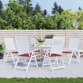 Cojines de silla de jardín 6 uds tela rojo tinto 50x50x3 cm by , Cushions for chairs and sofas - Ref: Foro24-314058, Price: 4...