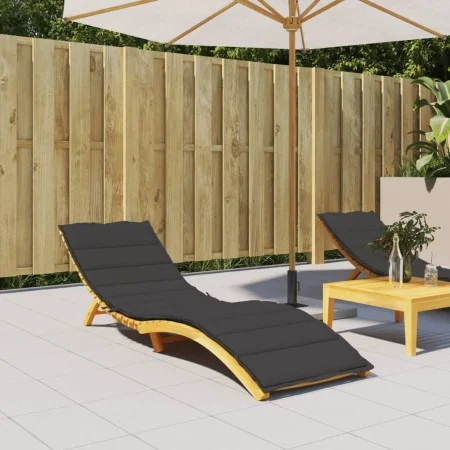 Cojín de tumbona de tela Oxford negro 200x70x3 cm de , Cojines para sillas y sofás - Ref: Foro24-314225, Precio: 48,62 €, Des...