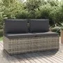 Sofá de jardín de 2 plazas con cojines ratán sintético gris by , Outdoor sofas - Ref: Foro24-318671, Price: 179,29 €, Discoun...