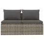 Sofá de jardín de 2 plazas con cojines ratán sintético gris by , Outdoor sofas - Ref: Foro24-318671, Price: 179,29 €, Discoun...