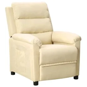 Sillón reclinable de tela crema de , Sillones - Ref: Foro24-342348, Precio: 181,45 €, Descuento: %