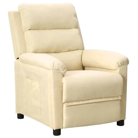 Sillón reclinable de tela crema de , Sillones - Ref: Foro24-342348, Precio: 181,45 €, Descuento: %