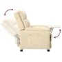Sillón reclinable de tela crema de , Sillones - Ref: Foro24-342348, Precio: 181,45 €, Descuento: %