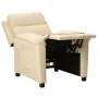Sillón reclinable de tela crema de , Sillones - Ref: Foro24-342348, Precio: 181,45 €, Descuento: %