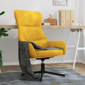 Silla de relajación de terciopelo amarillo mostaza de , Sillones - Ref: Foro24-341115, Precio: 109,76 €, Descuento: %
