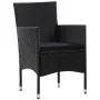 Set de muebles de jardín 4 pzas y cojines ratán sintético negro de , Conjuntos de jardín - Ref: Foro24-45813, Precio: 293,44 ...