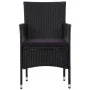 Set de muebles de jardín 4 pzas y cojines ratán sintético negro de , Conjuntos de jardín - Ref: Foro24-45813, Precio: 293,44 ...
