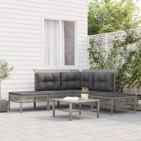 Set de muebles de jardín 5 pzas y cojines ratán sintético gris by , Garden sets - Ref: Foro24-319663, Price: 325,45 €, Discou...