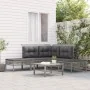 Set de muebles de jardín 5 pzas y cojines ratán sintético gris de , Conjuntos de jardín - Ref: Foro24-319663, Precio: 325,44 ...