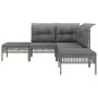 Set de muebles de jardín 5 pzas y cojines ratán sintético gris de , Conjuntos de jardín - Ref: Foro24-319663, Precio: 325,44 ...