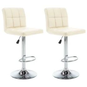 Taburetes de cocina 2 unidades cuero sintético color crema by , Kitchen stools - Ref: Foro24-323637, Price: 131,03 €, Discoun...