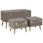 Taburetes de almacenamiento 3 piezas terciopelo gris by , Benches for halls and storage - Ref: Foro24-329256, Price: 143,45 €...