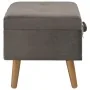 Taburetes de almacenamiento 3 piezas terciopelo gris by , Benches for halls and storage - Ref: Foro24-329256, Price: 143,45 €...