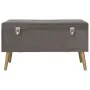 Taburetes de almacenamiento 3 piezas terciopelo gris by , Benches for halls and storage - Ref: Foro24-329256, Price: 143,45 €...