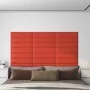 Paneles de pared 12 uds cuero sintético rojo 60x15 cm 1,08 m² by , Wall covering - Ref: Foro24-343829, Price: 25,94 €, Discou...