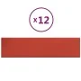 Paneles de pared 12 uds cuero sintético rojo 60x15 cm 1,08 m² by , Wall covering - Ref: Foro24-343829, Price: 25,94 €, Discou...