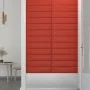 Paneles de pared 12 uds cuero sintético rojo 60x15 cm 1,08 m² by , Wall covering - Ref: Foro24-343829, Price: 25,94 €, Discou...