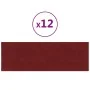 Paneles de pared 12 uds tela rojo tinto 90x30 cm 3,24 m² de , Recubrimiento de paredes - Ref: Foro24-343904, Precio: 67,60 €,...
