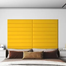 Paneles de pared 12 uds terciopelo amarillo 90x15 cm 1,62 m² von , Wandverkleidung - Ref: Foro24-343897, Preis: 45,96 €, Raba...