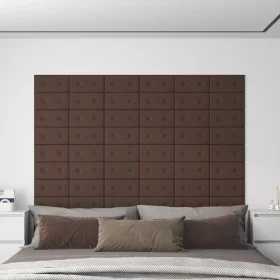 Paneles de pared 12 uds cuero sintético marrón 30x15 cm 0,54 m² von , Wandverkleidung - Ref: Foro24-343973, Preis: 23,37 €, R...