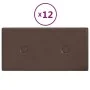 Paneles de pared 12 uds cuero sintético marrón 30x15 cm 0,54 m² de , Recubrimiento de paredes - Ref: Foro24-343973, Precio: 2...