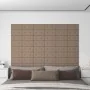 Paneles pared 12 uds cuero sintético capuchino 30x15 cm 0,54 m² by , Wall covering - Ref: Foro24-343971, Price: 26,83 €, Disc...