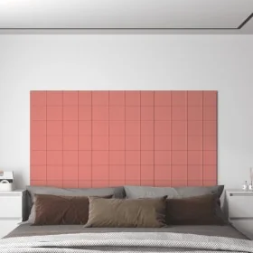 Paneles de pared 12 uds terciopelo rosa 60x30 cm 2,16 m² by , Wall covering - Ref: Foro24-344087, Price: 59,70 €, Discount: %