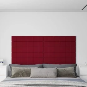 Paneles de pared 12 uds terciopelo rojo tinto 90x15 cm 1,62 m² by , Wall covering - Ref: Foro24-344109, Price: 38,48 €, Disco...
