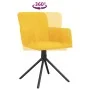Sillas de comedor giratorias 2 uds terciopelo amarillo de , Sillas de comedor - Ref: Foro24-344797, Precio: 132,86 €, Descuen...
