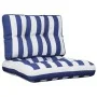 Cojines para sofá de palets 2 piezas tela a rayas azul y blanco by , Cushions for chairs and sofas - Ref: Foro24-360660, Pric...