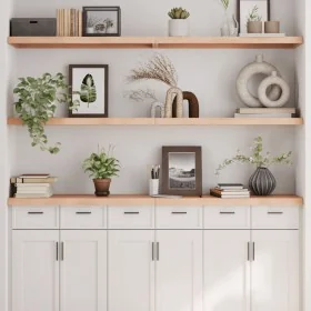 Estante de pared madera maciza roble sin tratar 160x40x(2-4) cm by , Shelves and shelves - Ref: Foro24-363590, Price: 80,74 €...