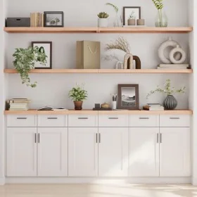 Estante de pared madera maciza roble sin tratar 220x40x(2-4) cm by , Shelves and shelves - Ref: Foro24-363614, Price: 105,09 ...