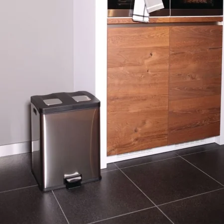 EKO Cubo de basura de pedal Rejoice 2x30 L plateado mate by , Waste containers - Ref: Foro24-440035, Price: 162,06 €, Discoun...