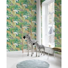Noordwand Papel de pared Good Vibes Jungle Animals verde y negro von , Bemaltes Papier - Ref: Foro24-440442, Preis: 29,21 €, ...