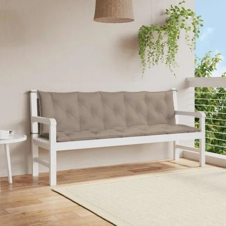 Cojín de banco de jardín tela Oxford taupe 180x(50+50)x7 cm by , Cushions for chairs and sofas - Ref: Foro24-315036, Price: 5...