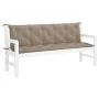 Cojín de banco de jardín tela Oxford taupe 180x(50+50)x7 cm by , Cushions for chairs and sofas - Ref: Foro24-315036, Price: 5...