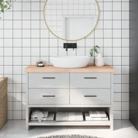 Encimera de baño madera maciza sin tratar 120x40x(2-6) cm von , Arbeitsplatten - Ref: Foro24-3156044, Preis: 75,18 €, Rabatt: %