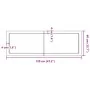 Encimera de baño madera maciza sin tratar 120x40x(2-6) cm by , Countertops - Ref: Foro24-3156044, Price: 75,14 €, Discount: %